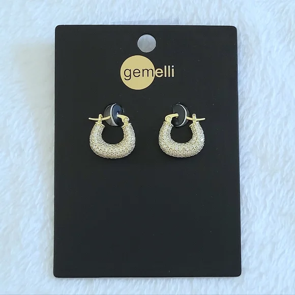 Gemelli👭 Chunky Gold💛 "Macie" Hoop Earrings - NWT - Picture 11 of 16